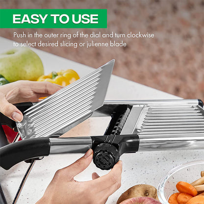 Adjustable Mandoline Slicer Stainless Steel Vegetable Slicer Chopper Cutter for Potato, Tomato, Onion, Carrot