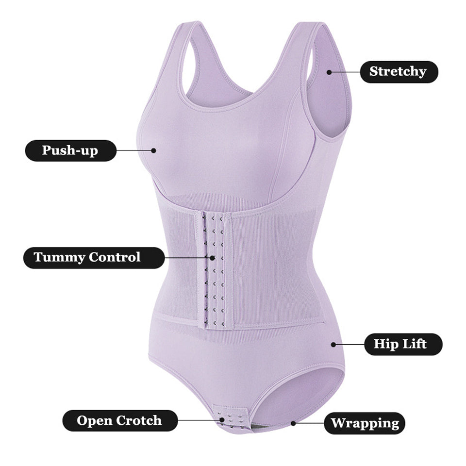 Ultimate Waist Trainer Corset  Tummy Control Bodysuit With Belt Full Body Shaper Slimming Cincher F 1