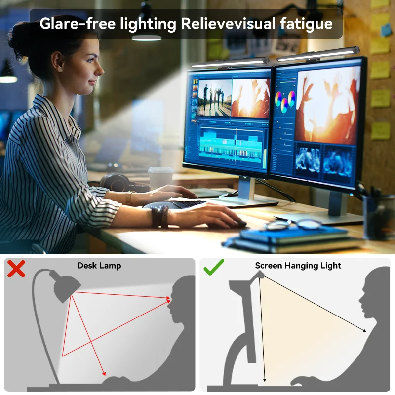 LED Monitor Light Bar Computer Screen Hanging Lamp RGB Atmosphere Desk Light For Gaming Reading Stu 5