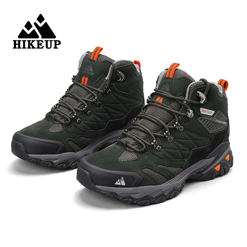 Winter Hiking Boots For Men Waterproof Suede High Top Outdoor Trekking Shoes 4