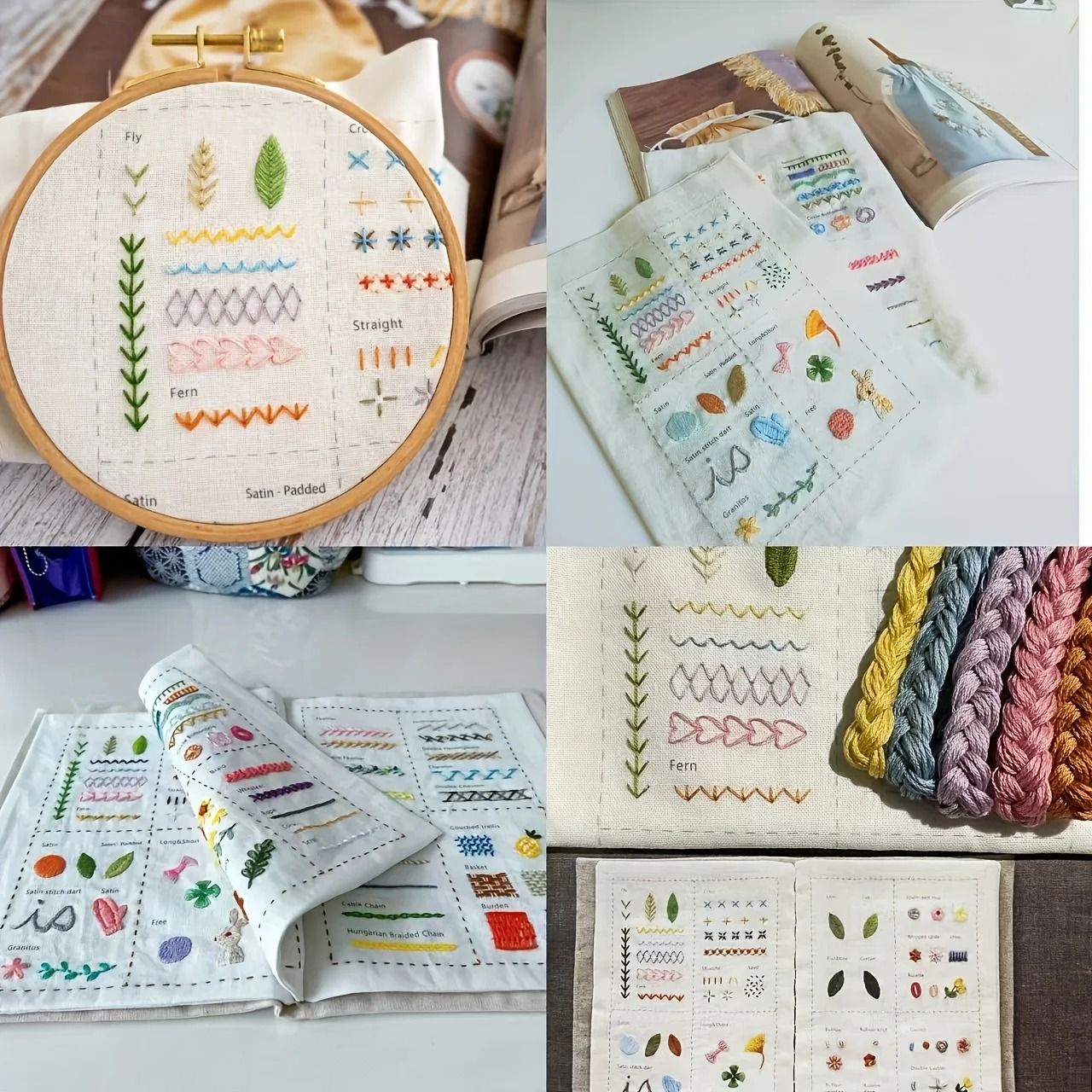 Embroidery Stitch Guide Book Set For DIY Sewing Projects 1