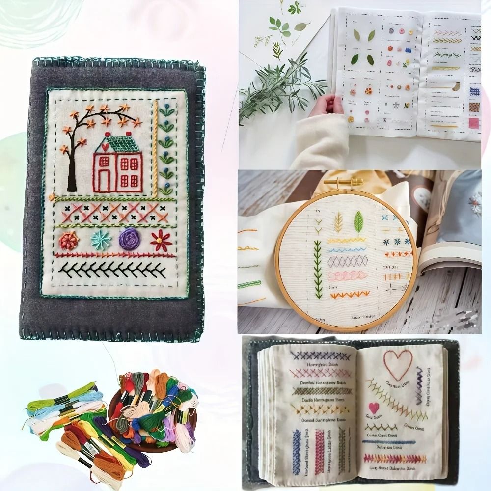 Embroidery Stitch Guide Book Set For DIY Sewing Projects 2