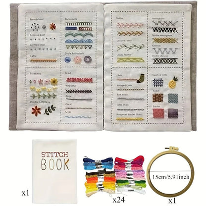 Embroidery Stitch Guide Book Set For DIY Sewing Projects 7