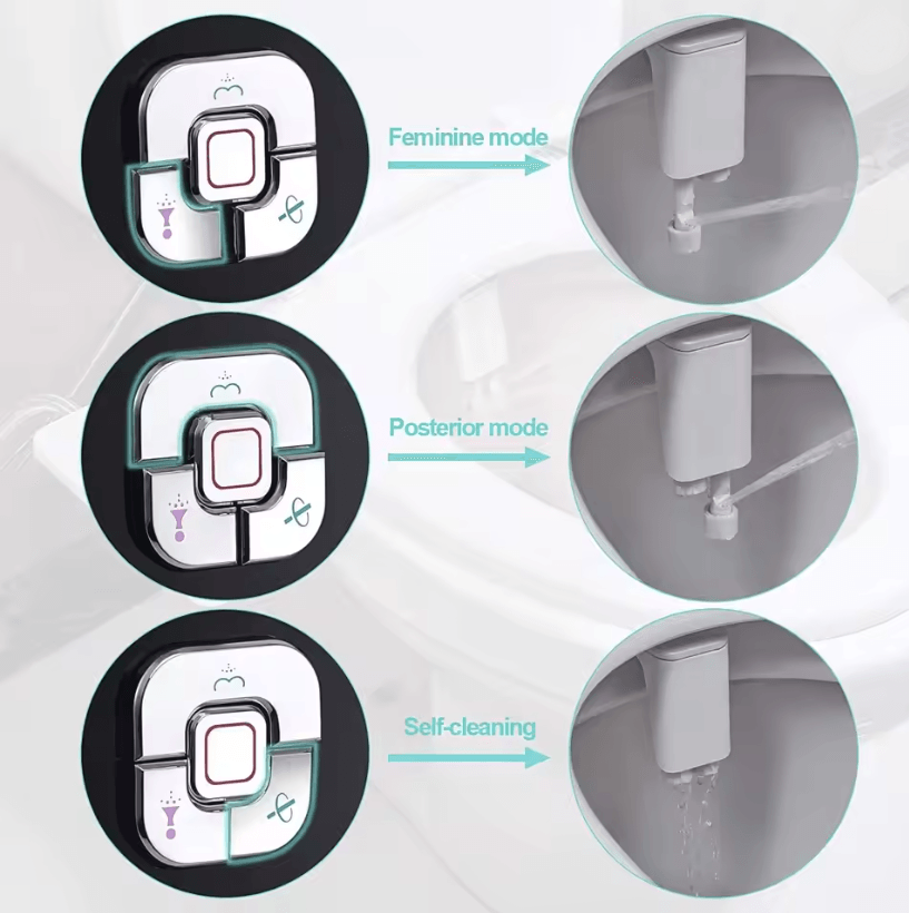 Non Electric Bidet Toilet Seat Attachment With Adjustable Water Pressure And Self Cleaning Nozzle 1