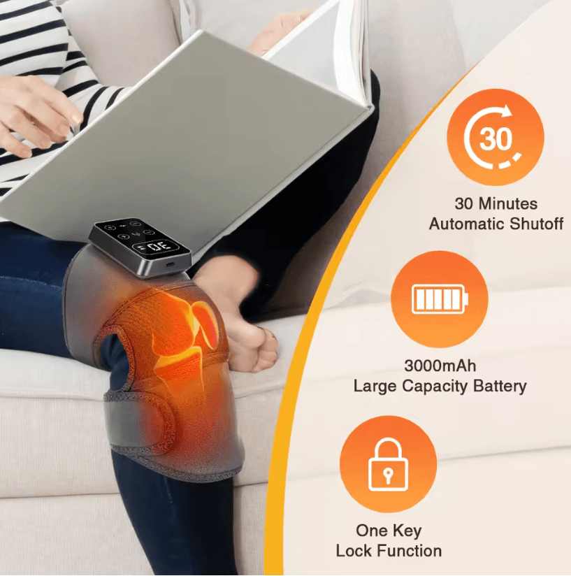Electric Heated Knee Massager With Vibration And Hot Compress Support Brace 2