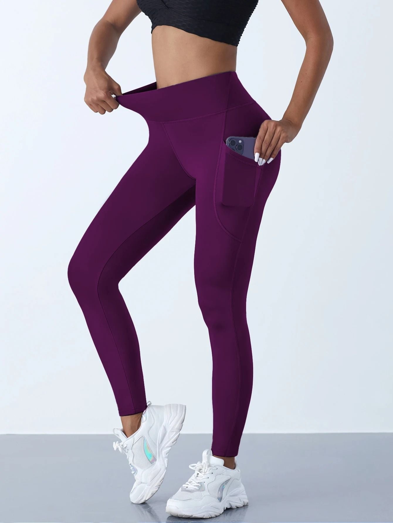 High Waist Leggings With Pockets For Women Yoga And Fitness Pants 16