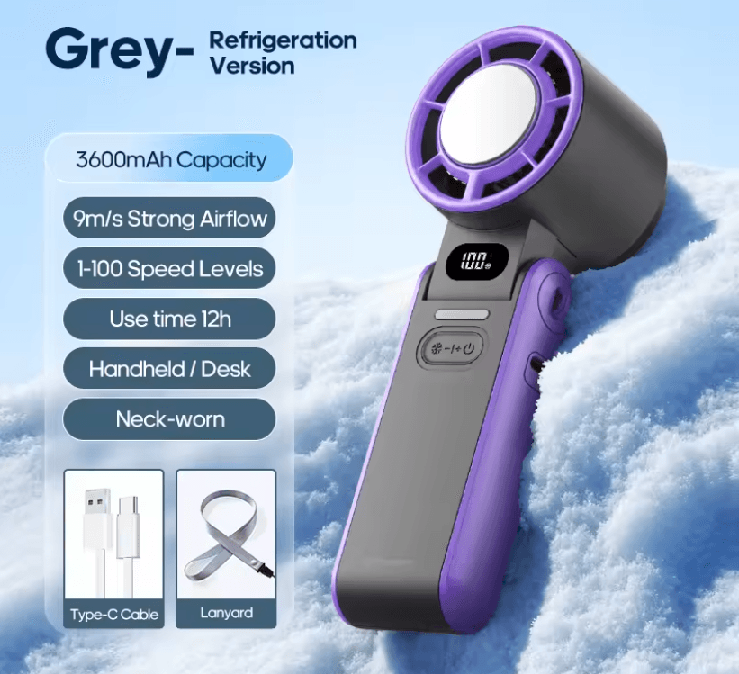 Portable Handheld Fan Rechargeable Foldable Mini Turbo Cooling Fan 3