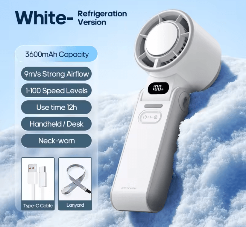 Portable Handheld Fan Rechargeable Foldable Mini Turbo Cooling Fan 4