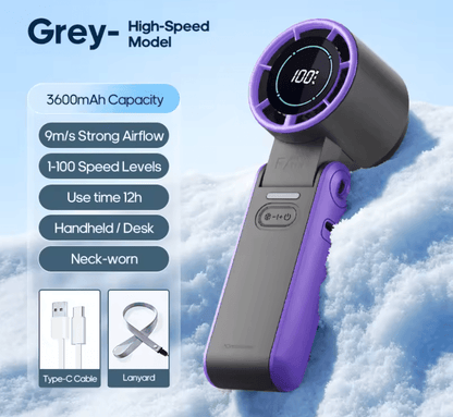 Portable Handheld Fan Rechargeable Foldable Mini Turbo Cooling Fan 5