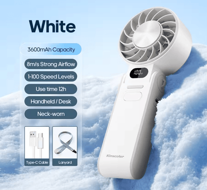 Portable Handheld Fan Rechargeable Foldable Mini Turbo Cooling Fan 8