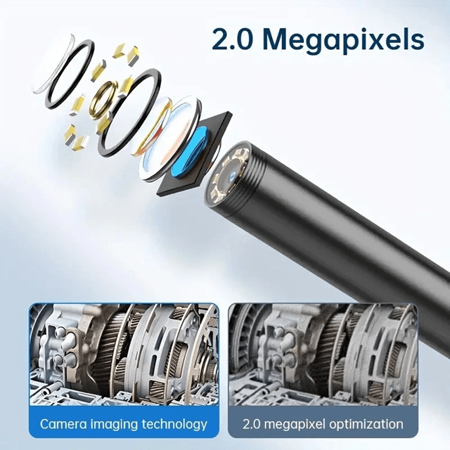 Waterproof Endoscope Camera For IPhone With 8 LED Borescope For Car And Home Inspection 2