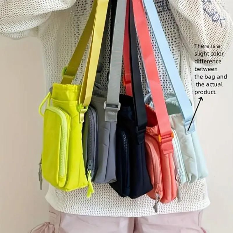 Nylon Crossbody Water Bottle and Phone Bag Waterproof Outdoor Sports Yoga Shoulder Pouch