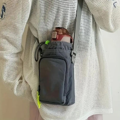 Nylon Crossbody Water Bottle And Phone Bag Waterproof Outdoor Sports Yoga Shoulder Pouch 2
