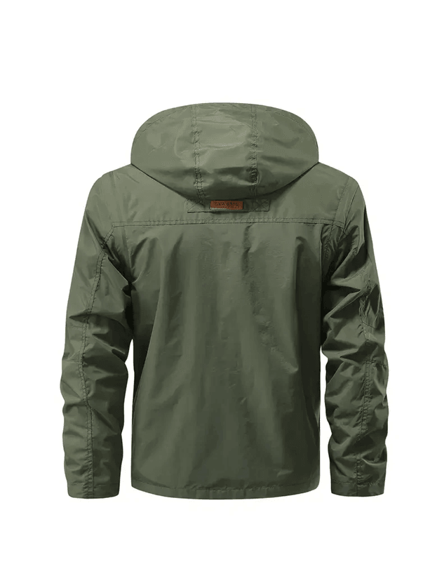 Mens Waterproof Hooded Jacket With Detachable Sleeves Multi Pocket Outdoor Windproof Coat 1