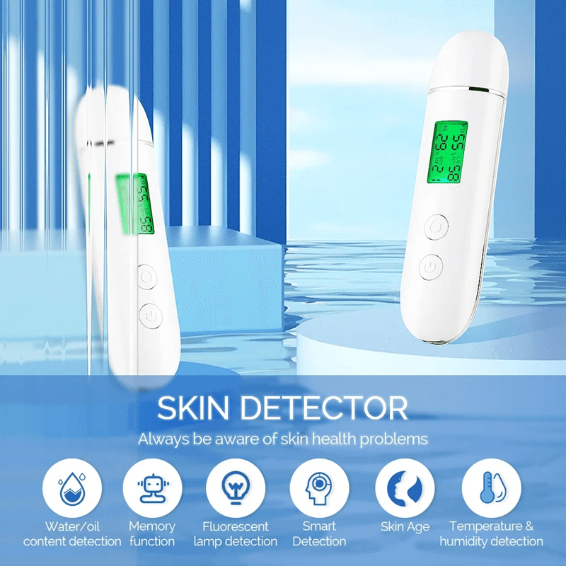 Skin Moisture And Oil Analyzer Portable Face Tester With Elasticity And Age Detection 2