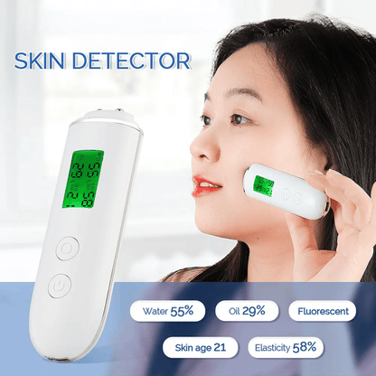 Skin Moisture And Oil Analyzer Portable Face Tester With Elasticity And Age Detection 1