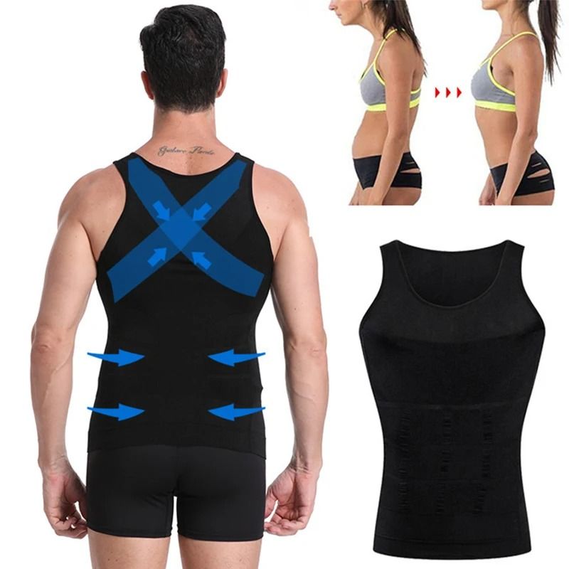 Mens Slimming Compression Vest Tummy Control Shapewear 2