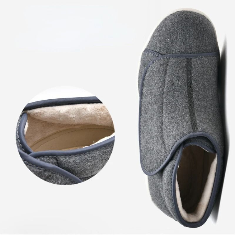 Fashion Walking Shoes Winter Velvet Orthopedic Comfortable Wide Feet Diabetic Shoes 4