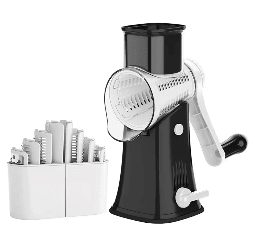 5 In 1 Rotary Cheese Grater And Vegetable Slicer With Mandoline Cutter And Nut Chopper 5