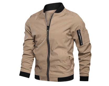 Mens Bomber Jacket Lightweight Casual Windbreaker With Zip Up Pockets 4