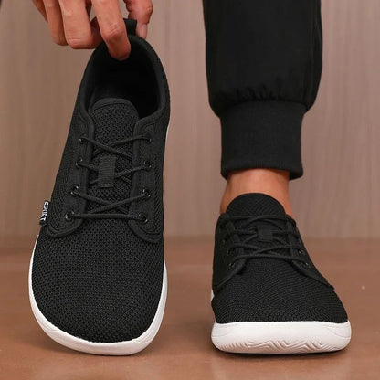 Wide Toe Men Shoes Breathable Knitted Mesh Soft Sole Casual Walking Shoes 9