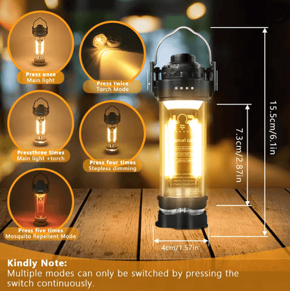 Camping Lantern Portable Retro Tent Light Waterproof Outdoor Atmosphere Lamp 1