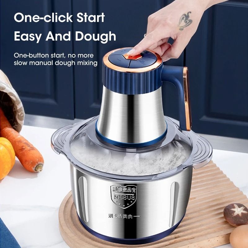 5L Electric Meat Grinder Food Crusher Vegetable Slicer Baby Food Processor 4