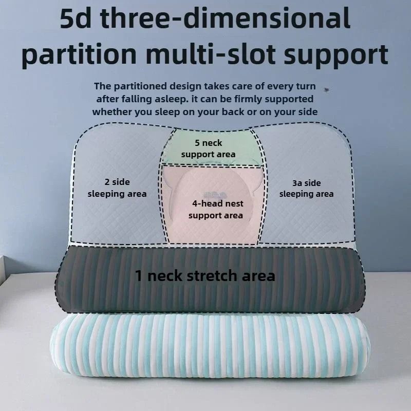 Soft Knitted Fabric Neck Pillow Comfort High Resilience Support 4