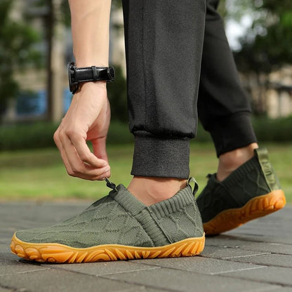 Breathable Knitted Mens Vulcanized Slip On Casual Shoes Comfortable Outdoor Footwear 4