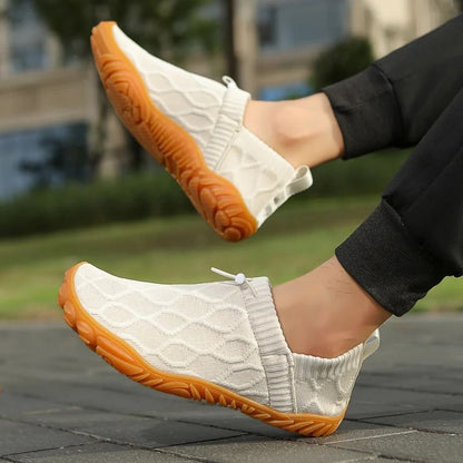 Breathable Knitted Mens Vulcanized Slip On Casual Shoes Comfortable Outdoor Footwear 5