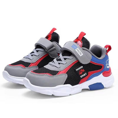Kids Sneakers Breathable Mesh Running Shoes With Hook And Loop Closure 6