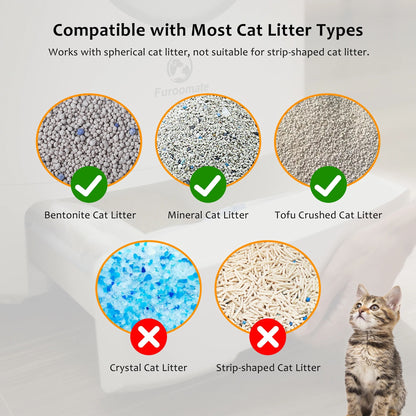 Self Cleaning Open Top Cat Litter Box With Safety Sensors Extra Large Capacity 4