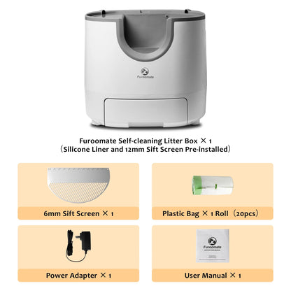 Self Cleaning Open Top Cat Litter Box With Safety Sensors Extra Large Capacity 5
