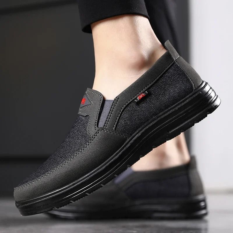 Lightweight Men Casual Canvas Loafers Breathable Non Slip Driving Shoes 1