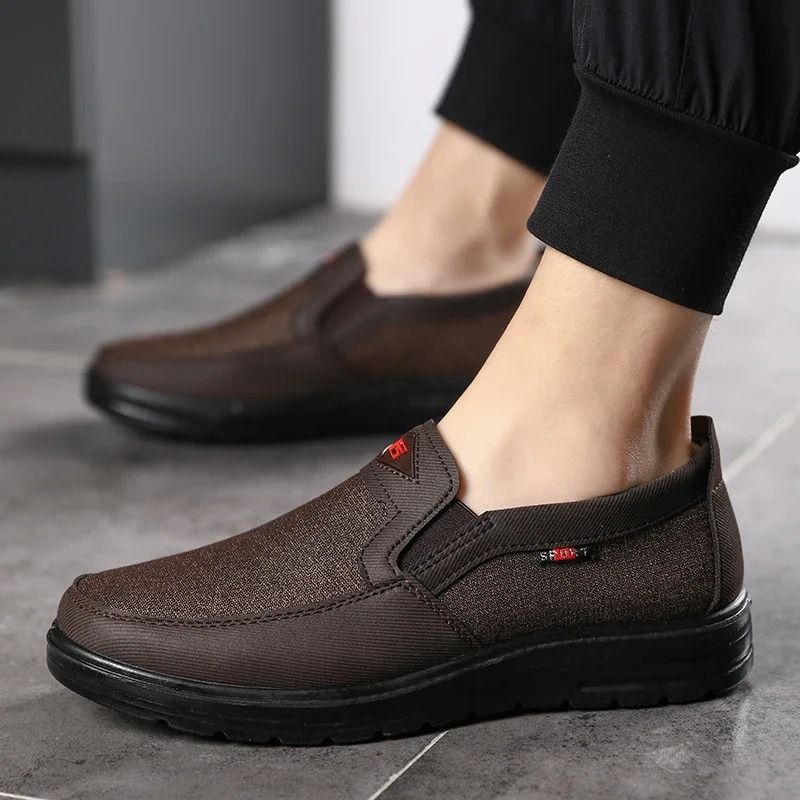 Lightweight Men Casual Canvas Loafers Breathable Non Slip Driving Shoes 5
