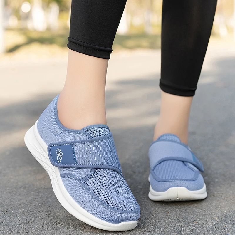 Womens Orthopedic Vulcanized Shoes Wide Fit Breathable Walking Shoes For Diabetic And Swollen Feet 2