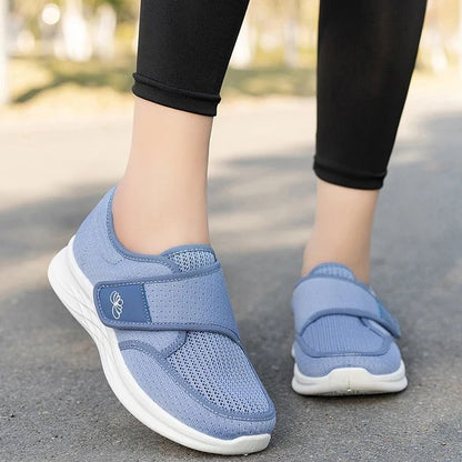 Womens Orthopedic Vulcanized Shoes Wide Fit Breathable Walking Shoes For Diabetic And Swollen Feet 2