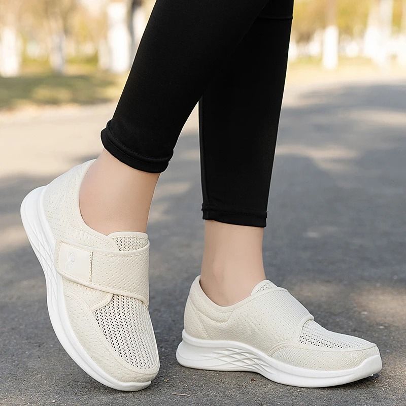 Womens Orthopedic Vulcanized Shoes Wide Fit Breathable Walking Shoes For Diabetic And Swollen Feet 3
