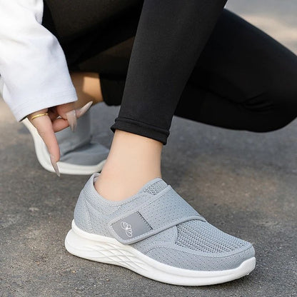 Womens Orthopedic Vulcanized Shoes Wide Fit Breathable Walking Shoes For Diabetic And Swollen Feet 4