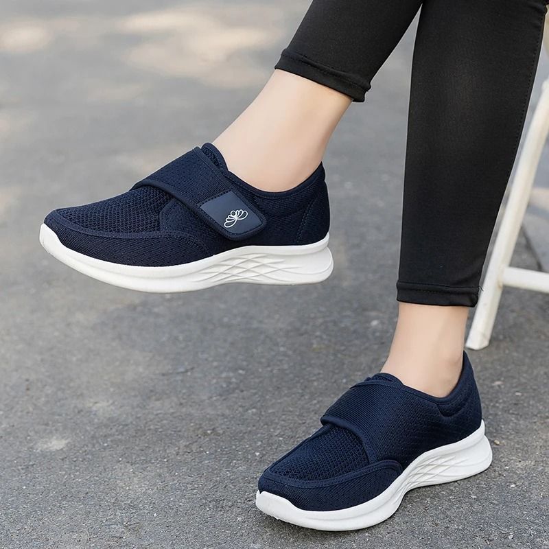Womens Orthopedic Vulcanized Shoes Wide Fit Breathable Walking Shoes For Diabetic And Swollen Feet 5