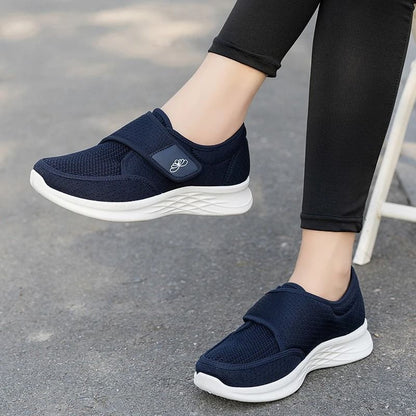 Womens Orthopedic Vulcanized Shoes Wide Fit Breathable Walking Shoes For Diabetic And Swollen Feet 5