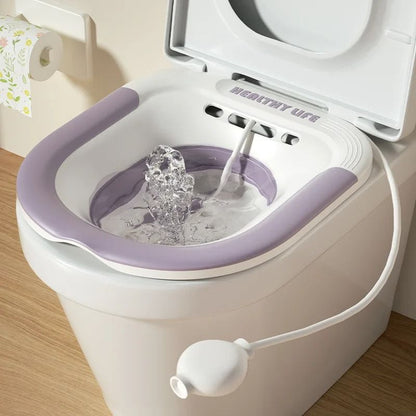 Folding Toilet Sitz Bath For Postpartum Hemorrhoid Relief and Personal Care