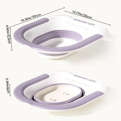 Folding Toilet Sitz Bath For Postpartum Hemorrhoid Relief And Personal Care 1