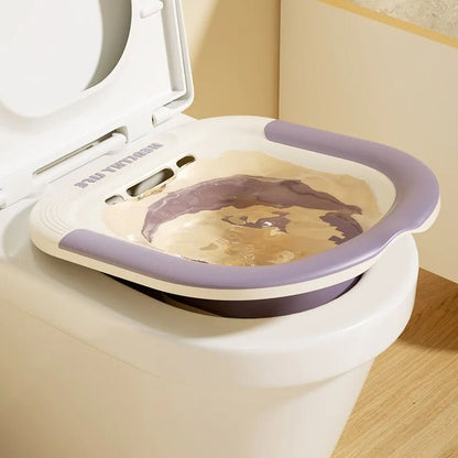 Folding Toilet Sitz Bath For Postpartum Hemorrhoid Relief And Personal Care 2