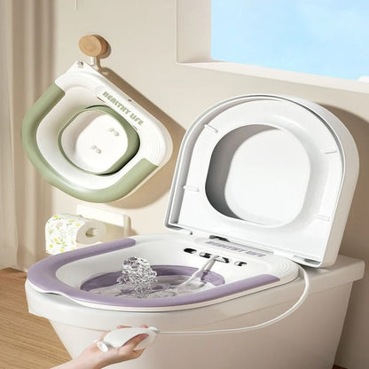 Folding Toilet Sitz Bath For Postpartum Hemorrhoid Relief And Personal Care 3