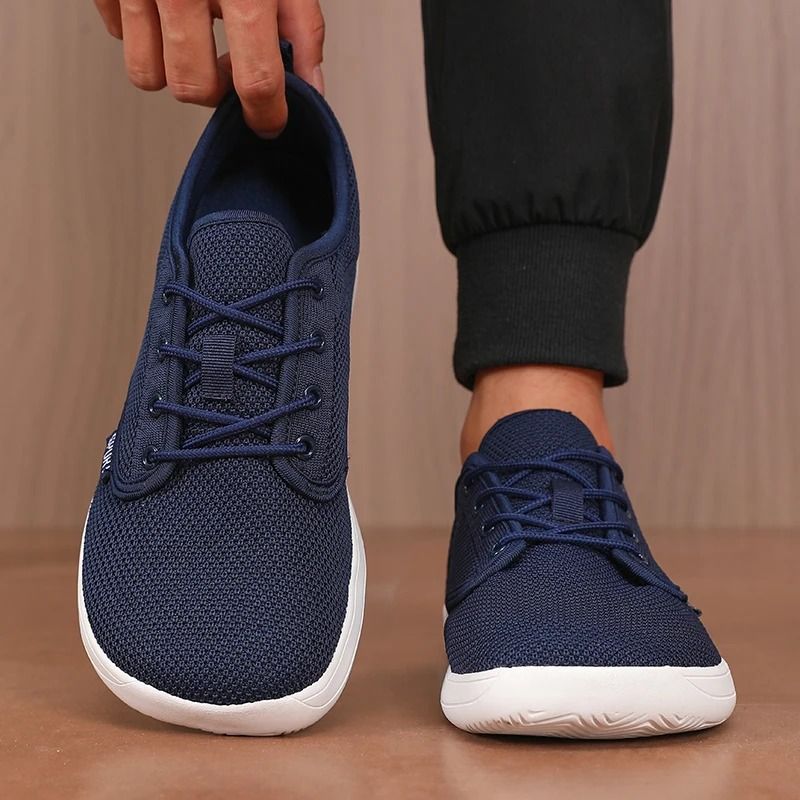 Men Wide Toe Barefoot Casual Canvas Flat Shoes Breathable Mesh Sneakers 3