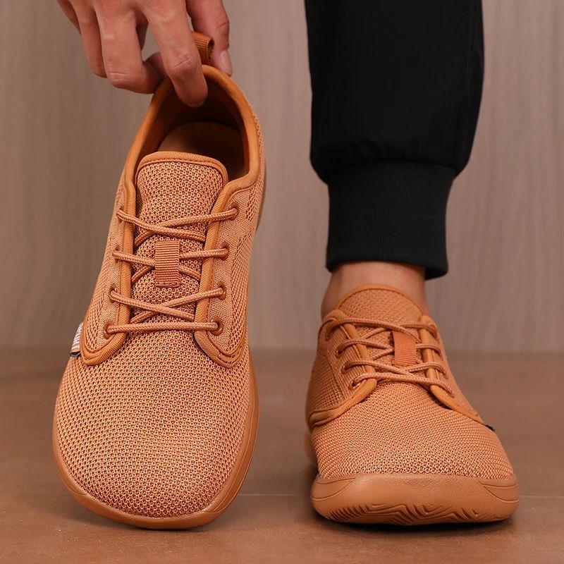 Men Wide Toe Barefoot Casual Canvas Flat Shoes Breathable Mesh Sneakers 4