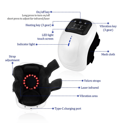Smart Knee Massager With Vibration And Air Pressure Therapy For Knee Shoulder And Elbow Relief 1