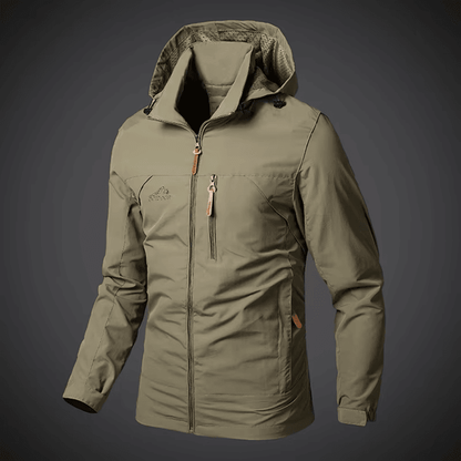 Mens Windbreaker Jacket Waterproof Hooded Military Style Outdoor Coat