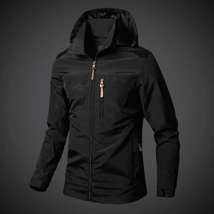 Mens Windbreaker Jacket Waterproof Hooded Military Style Outdoor Coat 1